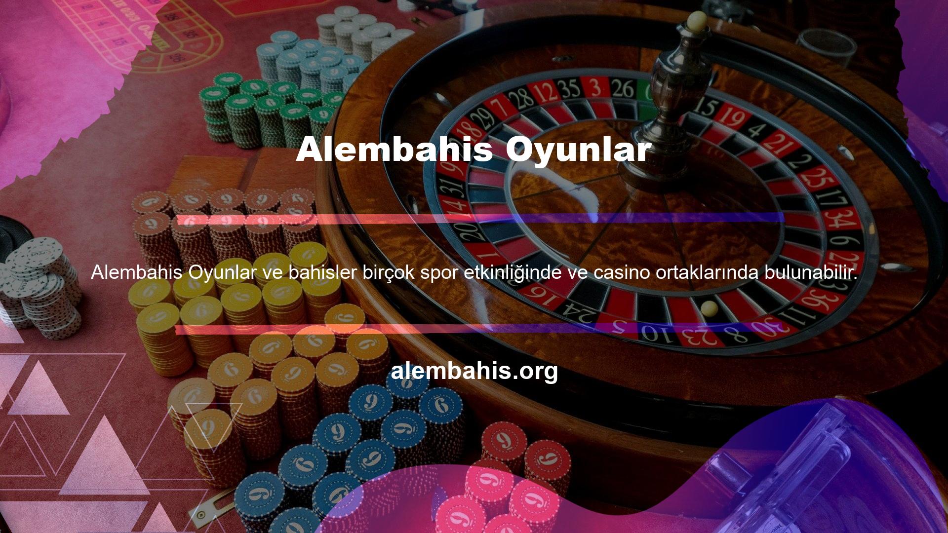 Alembahis ana sayfasında voleybol, basketbol, ​​hentbol, ​​futbol, ​​bakara, Alembahis yarışı, at yarışı, poker, Türk pokeri, blackjack, 21, rulet ve daha fazlası gibi binlerce oyun seçeneği bulunmaktadır