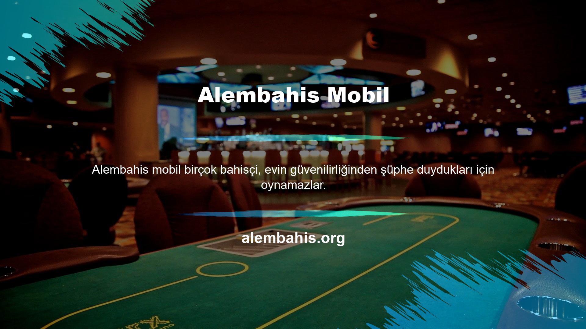 Bahis yaparken soru işareti kalmasın diye casino sektörünün en önde gelen şirketlerinden biri olan Alembahis Mobil'i sizlere sunuyoruz