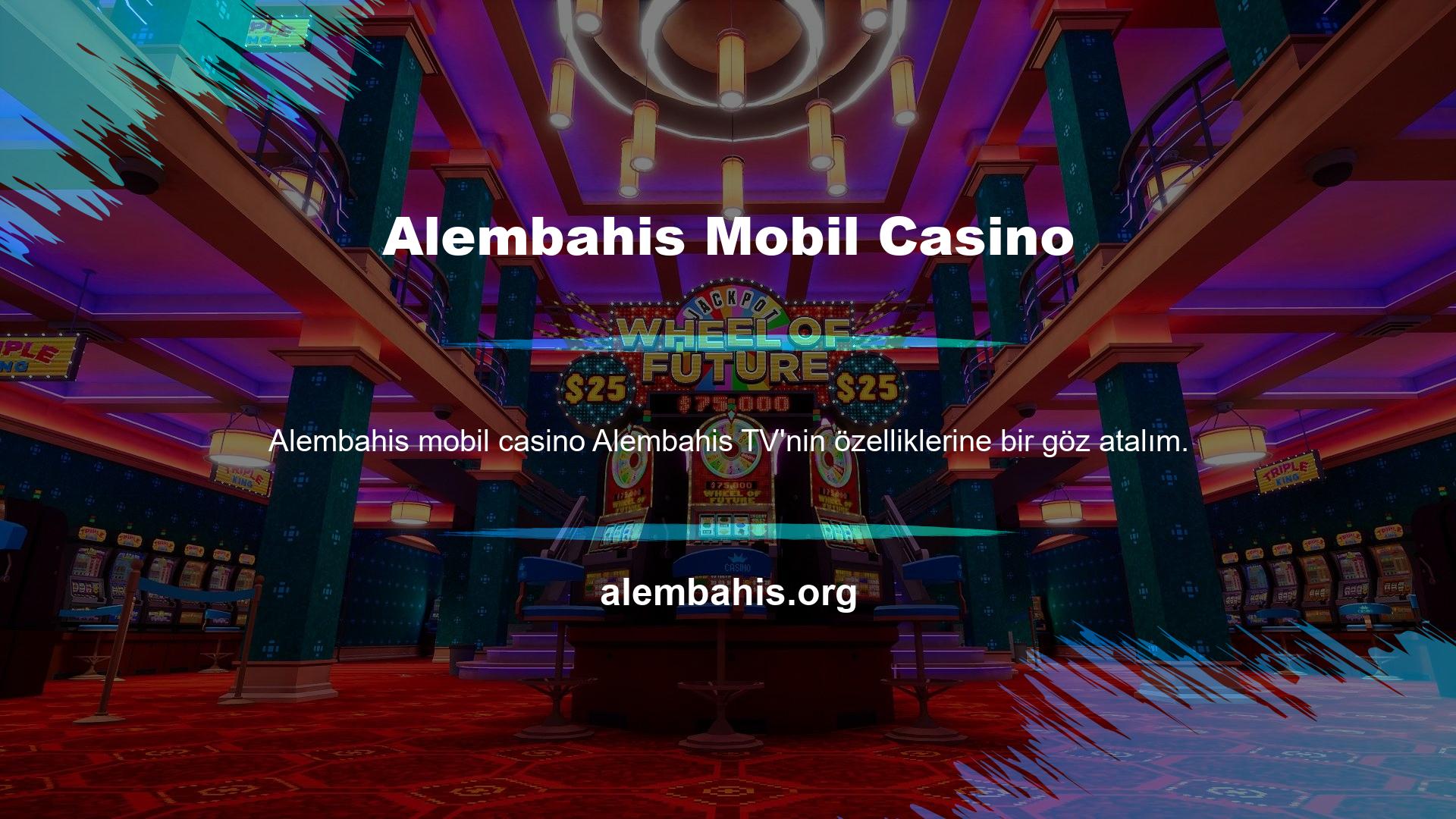 Bu özellik, Alembahis Game mobil casino web sitesi üzerinden spor müsabakalarını izlemenize olanak sağlayan bir uygulama olan sistemi ifade etmektedir